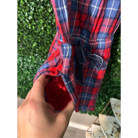 Aerie NWT Plaid Flannel Pajama Romper Sz Small - Picture 4 of 7